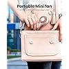 Gaiatop Mini Portable Fan, Powerful Hand Fan Cute Design 3 Speed Personal Small Desk Fan With Base, Lightweight Rechargeable Usb Handheld Fan For Girl, Women, Men, Indoor, Outdoor, 15 Cm, Pink
