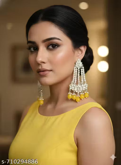 Earrings, Jhumka, Kundan, Party Wear, Wedding Jewellery